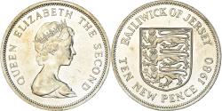 World Coins - Coin, Jersey, 10 New Pence, 1980