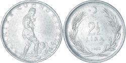 World Coins - Coin, Turkey, 2-1/2 Lira, 1960