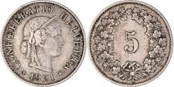 World Coins - Coin, Switzerland, 5 Rappen, 1921