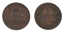 World Coins - Coin, German States, BADEN, Friedrich I, Kreuzer, 1871, , Copper