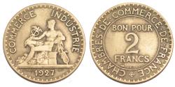 World Coins - Coin, France, Chambre de commerce, 2 Francs, 1927, , Aluminum-Bronze