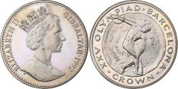 World Coins - Gibraltar, Elizabeth II, Crown, 1992, Copper-nickel, , KM:66