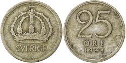 World Coins - Sweden, Gustaf V, 25 Öre, 1944, Silver, , KM:816