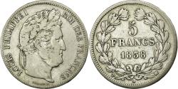 World Coins - Coin, France, Louis-Philippe, 5 Francs, 1838, Marseille, , Silver