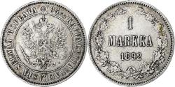 World Coins - Finland, Alexander III, Markka, 1892, Helsinki, Silver, , KM:3.2