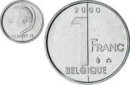 World Coins - Belgium, Albert II, Franc, 2000, série FDC, , Nickel Plated Iron