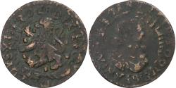 World Coins - France, Franche-Comté, Philip IV, Double Denier, Dole, Surfrappe sur Double