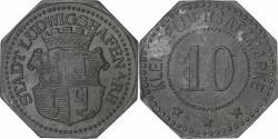 World Coins - Germany, Stadt Ludwigshafen am Rhein, 10 Pfennig, Undated (1917),