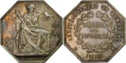 World Coins - France, Token, Notaires de l'Arrondissement de Domfront, Orne, Silver