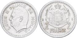 World Coins - Monaco, Louis II, 2 Francs, ND (1943), Aluminum, , Gadoury:MC 133