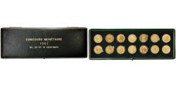 World Coins - France, 20 Centimes, Pre-series set, Coin engraving competition, 1961, MDP