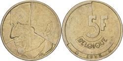 World Coins - Belgium, 5 Francs, 5 Frank, 1986, Brass Or Aluminum-Bronze, , KM:163
