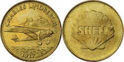 World Coins - France, Token, Collection Shell, Charles Lindbergh, Bronze-Aluminium,