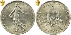World Coins - Coin, France, Semeuse, Franc, 1960, Paris, PCGS, MS64, Nickel, KM:925.1, graded