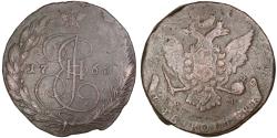 World Coins - Coin, Russia, Catherine II, 5 Kopeks, 1766, Ekaterinbourg, , Copper