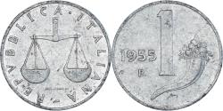 World Coins - Coin, Italy, Lira, 1955, Rome, , Aluminum, KM:91