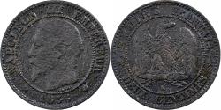 World Coins - France, Napoleon III, 2 Centimes, 1856, Bordeaux, Bronze,