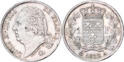 World Coins - France, Louis XVIII, 1 Franc, 1822, Paris, Silver, , Gadoury:449