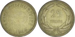 World Coins - Coin, Turkey, 25 Kurus, 1949