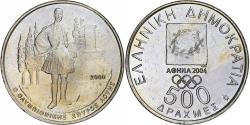 World Coins - Greece, 500 Drachmes, Spyros Louis, Olympic Games, 2000, Athens, Copper-nickel
