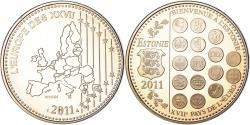 World Coins - France, Medal, L'Europe des XXVII, Bienvenue à l'Estonie, Politics, 2011