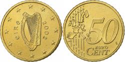 World Coins - IRELAND REPUBLIC, 50 Euro Cent, 2002, Sandyford, , Brass, KM:37