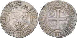 World Coins - France, Charles VI, Blanc Guénar, 1389-1422, Paris, Billon,