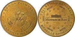 World Coins - France, Token, 17/ Zoo de la Palmyre - Guépards, 2003, Copper-nickel Aluminium