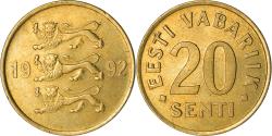 World Coins - Coin, Estonia, 20 Senti, 1992, , Aluminum-Bronze, KM:23