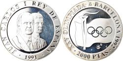 World Coins - Coin, Spain, Juan Carlos I, Barcelona Olympics, 2000 Pesetas, 1991, Madrid