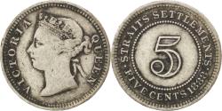 World Coins - Coin, Straits Settlements, Victoria, 5 Cents, 1888, , Silver, KM:10