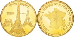 World Coins - France, Medal, Les plus beaux trésors du patrimoine de France, Tour Eiffel