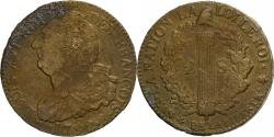 World Coins - France, Constitution, 2 Sols, 2 sols françois, 1792 - (An 4), Paris, Bronze