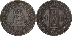 World Coins - French Indochina, Cent, 1887, Paris, Bronze, , KM:1