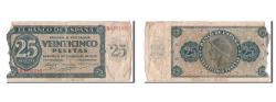 World Coins - Banknote, Spain, 25 Pesetas, 1936, 1936-11-21, VG(8-10)