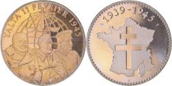 World Coins - France, Medal, Les Accord de Yalta, 11 Février 1945, WAR, 1939-1945,