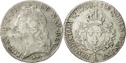 World Coins - Coin, France, Louis XV, Écu au bandeau, Ecu, 1753, Bayonne, , Silver