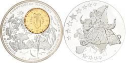 World Coins - Ireland, Medal, Monnaies européennes, 2002, Copper Plated Silver,