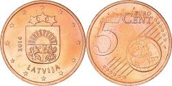 World Coins - Latvia, 5 Euro Cent, 2014, Stuttgart, , Copper Plated Steel, KM:152