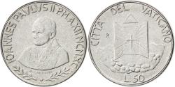 World Coins - Coin, VATICAN CITY, John Paul II, 50 Lire, 1990, , Stainless Steel, KM:222