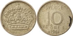 World Coins - Coin, Sweden, Gustaf VI, 10 Öre, 1961, , Silver, KM:823