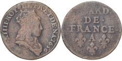 World Coins - Coin, France, Louis XIV, Liard, 1656, Corbeil, rose, , Copper