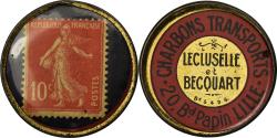 World Coins - Coin, France, Charbons Lecluselle Becquart Lille, 10 Centimes, Timbre-Monnaie
