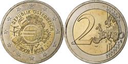 World Coins - Austria, 2 Euro, 10 Years of Euros Cash, 2012, Vienna, Bi-Metallic,