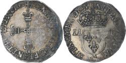 World Coins - France, Henri III, 1/4 Ecu, 1589, Saint-Lô, , Silver, Gadoury:494
