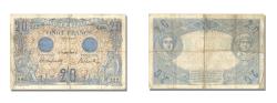 World Coins - France, 20 Francs, 20 F 1905-1913 ''Bleu'', 1906, KM #68a, 1906-10-10,...