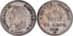 World Coins - Coin, France, Napoleon III, 20 Centimes, 1867, Paris, , Silver