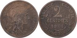 World Coins - France, 2 Centimes, Dupuis, 1901, Paris, Bronze, , Gadoury:107, KM:841