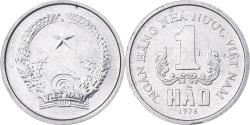 World Coins - Vietnam, SOCIALIST REPUBLIC, Hao, 1976, Aluminum, , KM:11