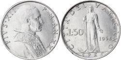 World Coins - Coin, VATICAN CITY, Pius XII, 50 Lire, 1958, Roma, , Stainless Steel